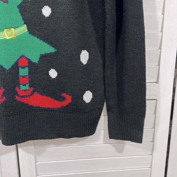 Christmas Sweater Large Elfie Ugly Pullover - Picture 6 of 14